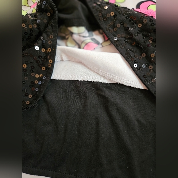 Unbranded Girls White & Flower Dress With Sequins On Top & Bottom Size Large - Picture 4 of 9